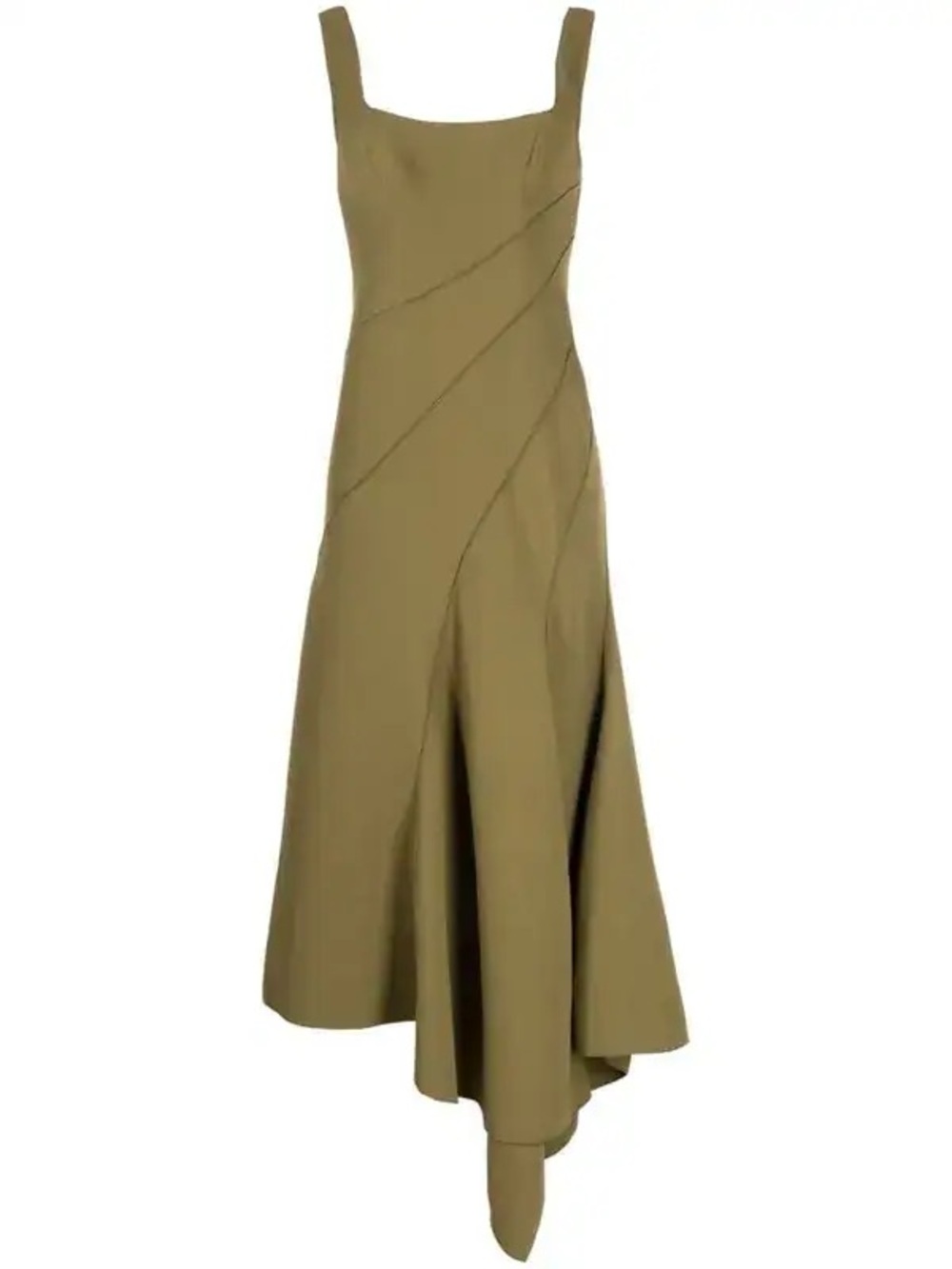 Acler Rowe Panelled Midi Dress - Olive